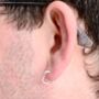 Unisex Sterling Silver Square Hoop Earrings, thumbnail 1 of 8