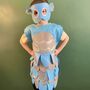 Grey Blue Little Fish Costume For Children And Adults, thumbnail 1 of 10