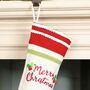 Personalised Merry Christmas Chunky Knit Stocking, thumbnail 6 of 9