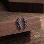 Sapphire Blue Cz Cluster Crawler Earrings, thumbnail 1 of 10