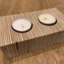 Birchwood Ply Rectangular Tealight Holder, thumbnail 4 of 12