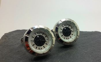 Functioning Quartz Watch Face Cufflinks, 2 of 5