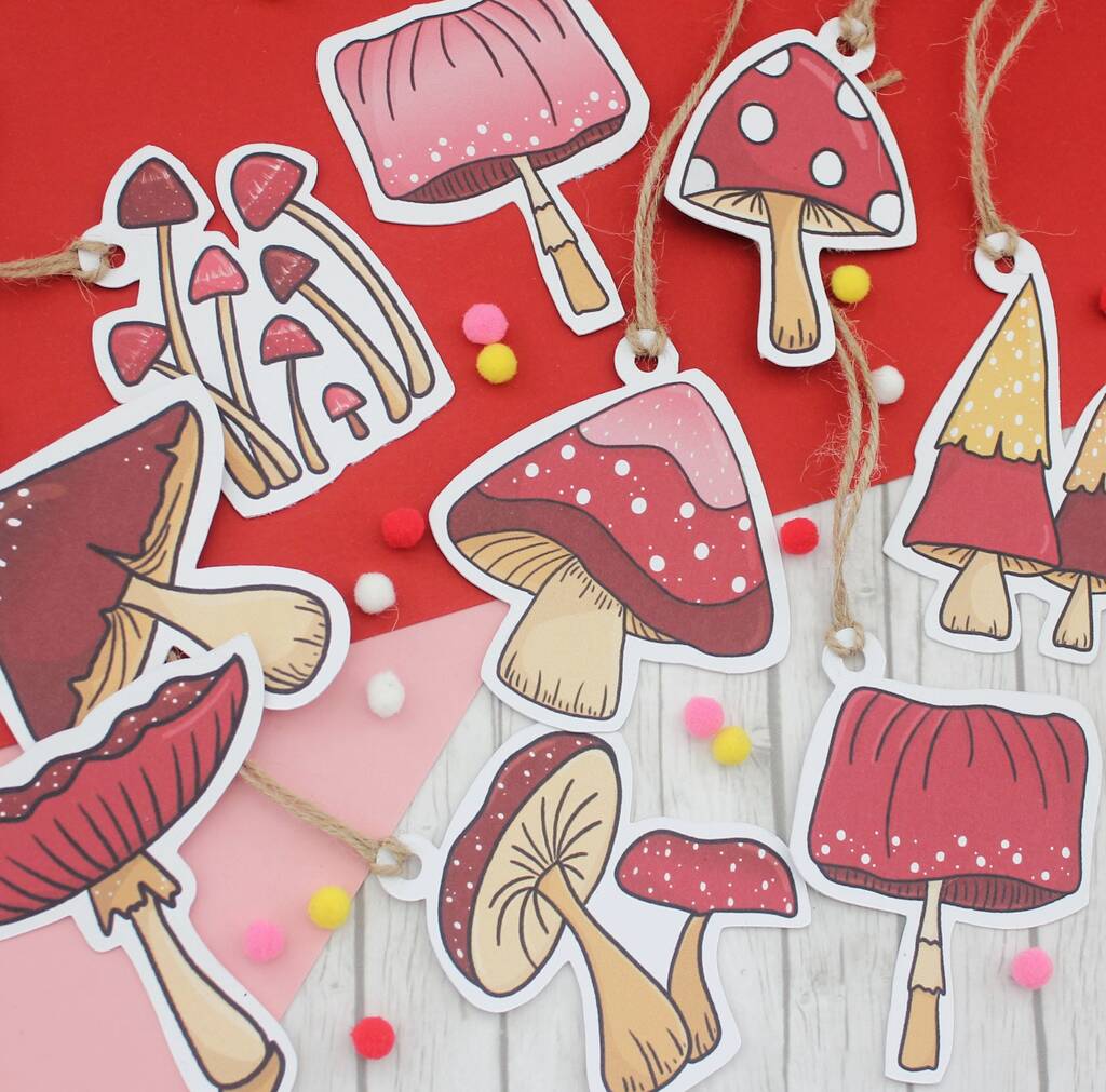 Fairytale Magical Mushrooms Gift Tags, Large, 1 of 9