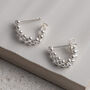 Sterling Silver Triple Swinging Bead Studs, thumbnail 4 of 6