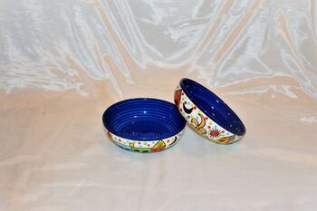 Marilee Blue Pottery Salad Bowls, 3 of 3