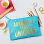 Personalised Girl's Team Unicorn Pencil Case, thumbnail 1 of 2