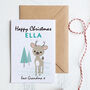 Grandchildren's Christmas Card Personalised With Deer, thumbnail 4 of 5