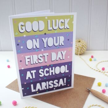 Good Luck On Your First Day At School Card, 4 of 8