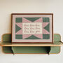 Love Love Love You Patchwork Stripe Print, thumbnail 1 of 10