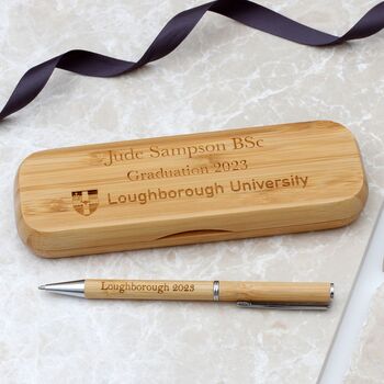 Personalised Graduation Bamboo Pen And Giftbox, 3 of 6