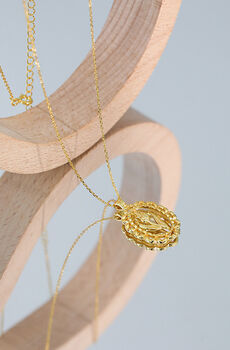 18k Gold Plated Tulip Pendant Necklace, 2 of 3