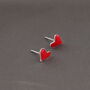 'This Girl Can' Sterling Silver Heart Earrings, thumbnail 4 of 5