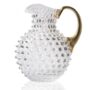Crystal And Gold Hand Blown Pitcher, thumbnail 3 of 4