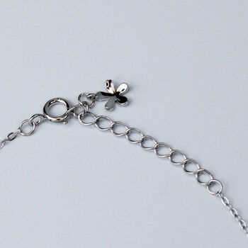 Sterling Silver Crystal Butterfly Charm Bracelet, 3 of 5