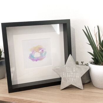 Unframed Rainbow Watercolour Baby Scan Print, 3 of 3