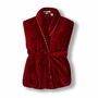 Women's Egyptian Cotton Dressing Gown Duchess Claret, thumbnail 4 of 7