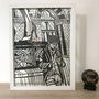 'Waiting For Date' Original Handcrafted Papercut, thumbnail 1 of 5