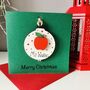 Personalised Christmas Card Wooden Teacher Decoration, thumbnail 1 of 5