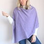 Checkerboard Lambswool Poncho, thumbnail 3 of 9