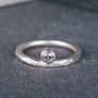 9ct White Gold Offset Engagement Ring With Diamond, thumbnail 1 of 4