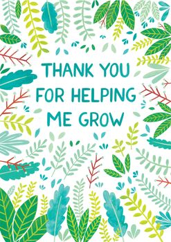 Thank You For Helping Me Grow, Thank You Teacher Card, 3 of 3