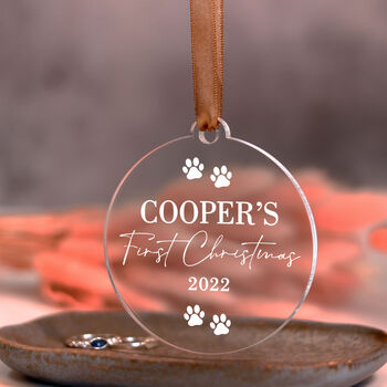 Puppy's First Christmas Personalised Dog Decoration, 6 of 11