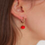Tomato Earrings, thumbnail 3 of 4
