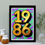 Personalised 40th Birthday 1986 Golden Year Print, thumbnail 4 of 5