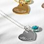 18 K Gold Heart Plated Swarovski Birthstone Necklace, thumbnail 8 of 11