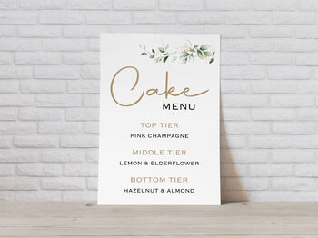 Wedding Cake Menu Sign, 2 of 4