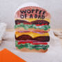 Funny Father's Day Card For Dad With Burger Design, thumbnail 1 of 4
