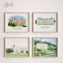 Personalised Wedding Church Watercolour Hand Drawn Sketch – Couple Gift, thumbnail 3 of 12