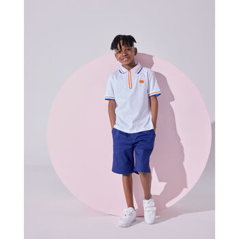 Felice Collared Short Sleeve Tshirt With Zip, 3 of 3
