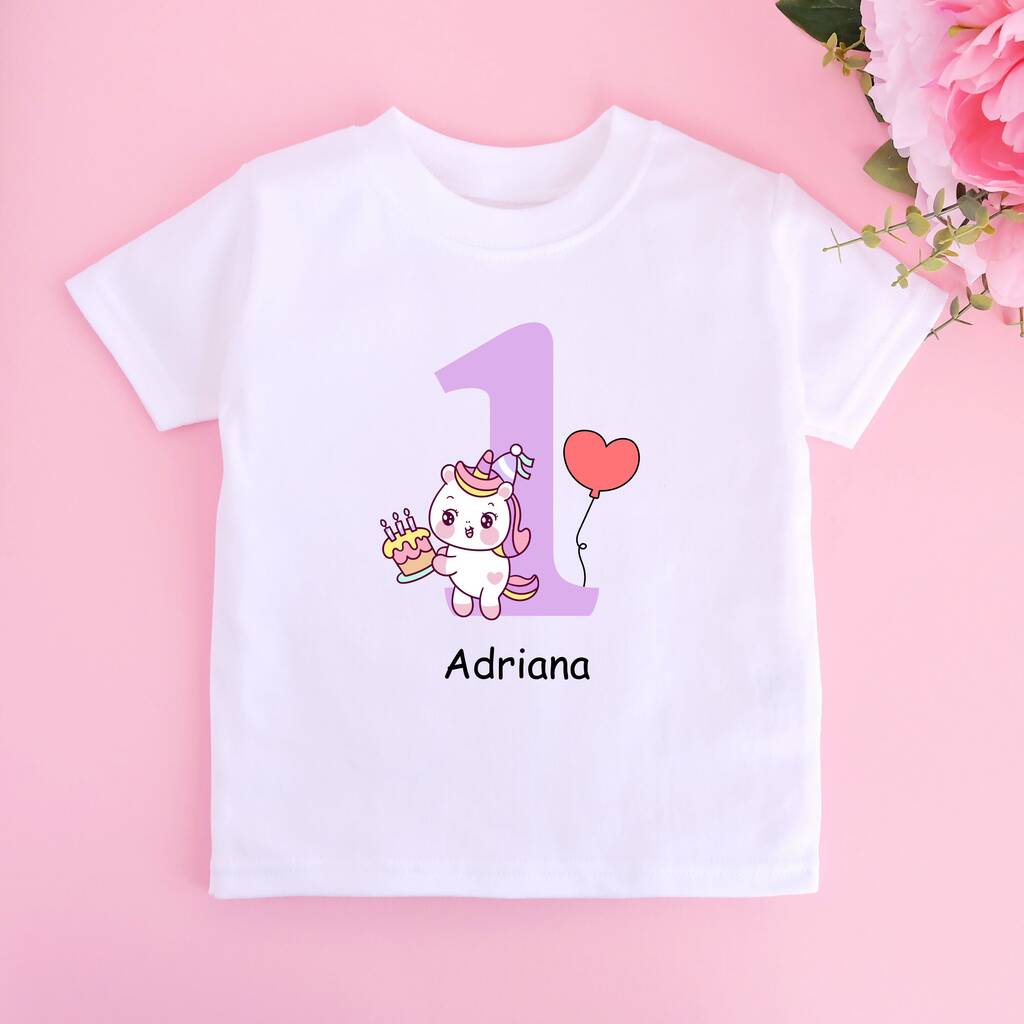 Personalised Unicorn 1st Birthday T Shirt By KEEDD