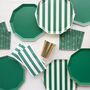 Emerald Green Cabana Stripe Party Napkins X 20, thumbnail 5 of 5