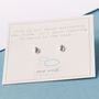 Silver Teardrop Stud Earrings On Bespoke Gift Card, thumbnail 4 of 10
