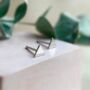 Tiny Triangle Earring Studs, thumbnail 1 of 5