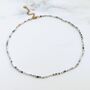 Inner Peace, Balance, Grounding And Abundance Skinny Gemstone Beaded Necklace, thumbnail 4 of 7
