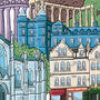 Edinburgh Skyline Illustration Print, thumbnail 2 of 5