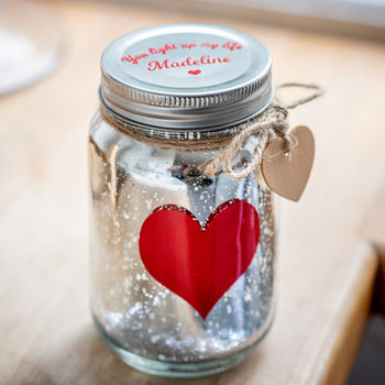 Personalised Love Heart LED Firefly Jar, 2 of 2