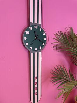 Stripe Watch Wall Clock Decorative Silent Movement, 5 of 6