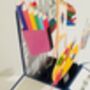 Personalisable Art/Artist Themed 3D Greeting/Gift Card, thumbnail 3 of 6