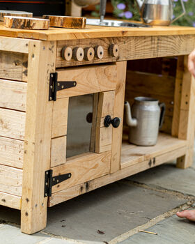 Children's Wooden Outdoor Mud Kitchen And Veg Patch, 7 of 11