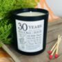 Personalised 30th Anniversary Years And Counting Candle, thumbnail 3 of 11