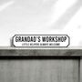 Grandad's Workshop And Little Helpers Hanging Sign, thumbnail 2 of 4