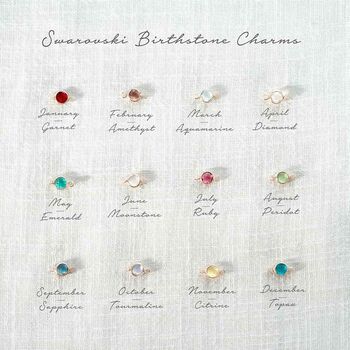 Personalised You And Me Birthstone Bracelet, 4 of 6