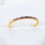 Amethyst Purple Ombre Half Eternity Ring, thumbnail 6 of 11