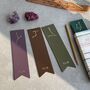 Personalised Constellation Star Sign Recycled Leather Bookmark, thumbnail 2 of 5