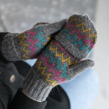 Zig Zag Colourful Gloves, 3 of 9