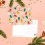 Merry Christmas Lights Postcards Pack Of 10, thumbnail 1 of 3